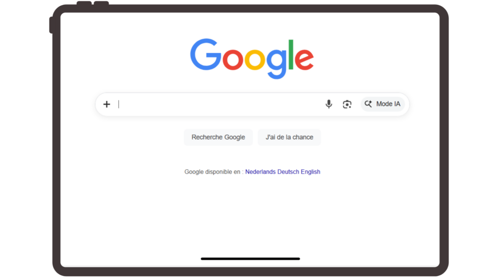 écran de google