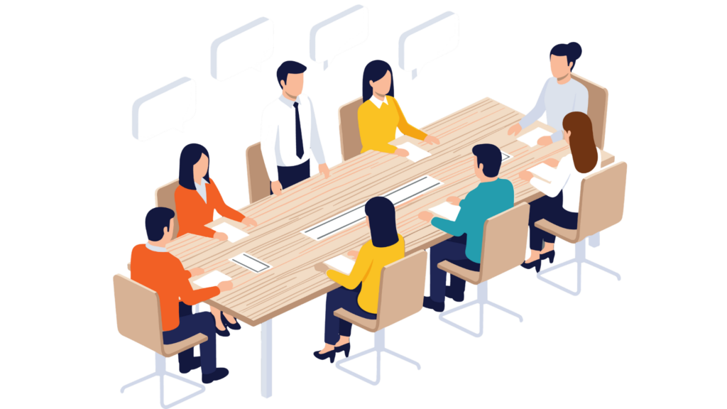 personnes autour d'une table d'entreprise