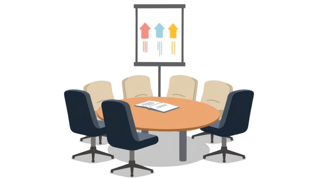 table avec panneau d'évolution